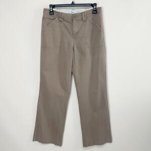 BASS‎ Vintage Y2K Khaki Pants Mid-Rise Ankle Straight Leg 100% Cotton Women's 4